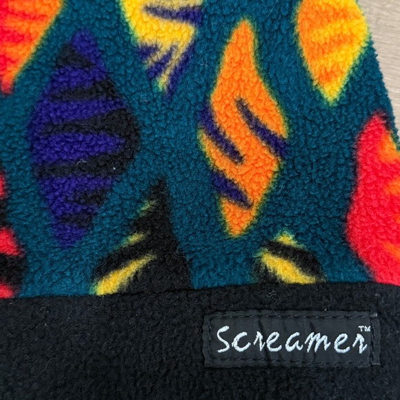 Vintage Screamer Snowboard Hat Jester Tassels Fleece Colorful Pug Slipper Soxs - Picture 4 of 11